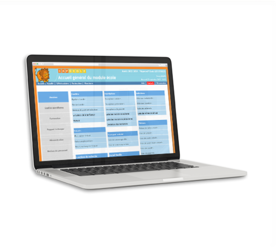 ordinateur avec logiciel CapEcole